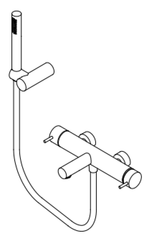 Waterevolution Flow twee-weg douchemengkraan met handdouche PVD Light Gold T130NWGE