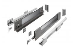 GTV AXIS PRO drawer H=84, L=400, soft-close, side with glass, anthracite