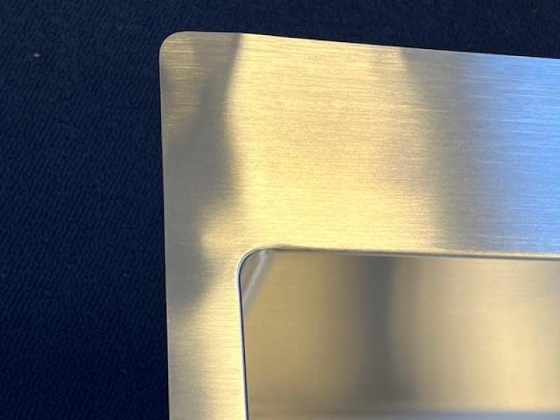 OUTLET Schade Ausmann Oder Blue grote rvs spoelbak 79x50cm vlakbouw en opbouw met kraangatbank 	1208969649