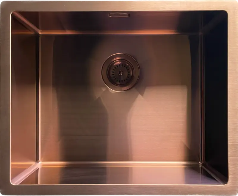 OUTLET Licht Beschadigd Ausmann Mosel RVS spoelbak koper kleur PVD Copper 50x40 onderbouw 1208969710