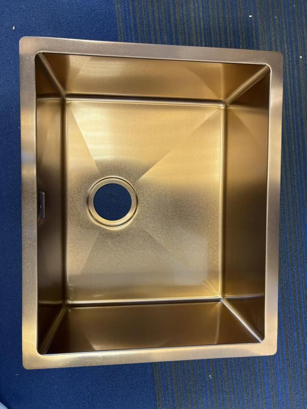 OUTLET Licht Beschadigd Ausmann Mosel RVS spoelbak koper kleur PVD Copper 50x40 onderbouw 1208969710