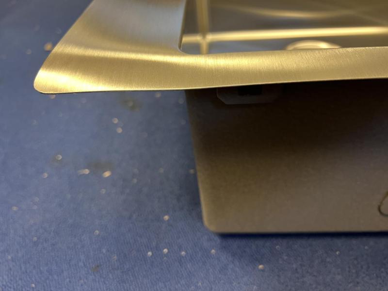 OUTLET SCHADE BAK Ausmann Oder Blue grote rvs spoelbak 100x51cm vlakbouw en opbouw met afdruipgedeelte 1208969928 OUTLET