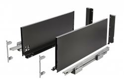 AXIS PRO GTV Lade, H=168 mm, L=500 mm, duw om te openen, volledig uittrekbaar, zwart (C)