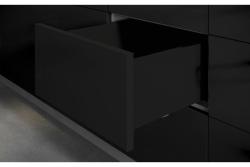 AXIS PRO GTV Lade, H=200 mm, L=550 mm, duwen om te openen, volledig uittrekbaar, zwart (C)