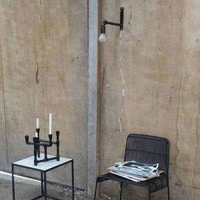 Outlet Wand Lamp Pipe Zwart Industrial by House Doctor Cb0205b