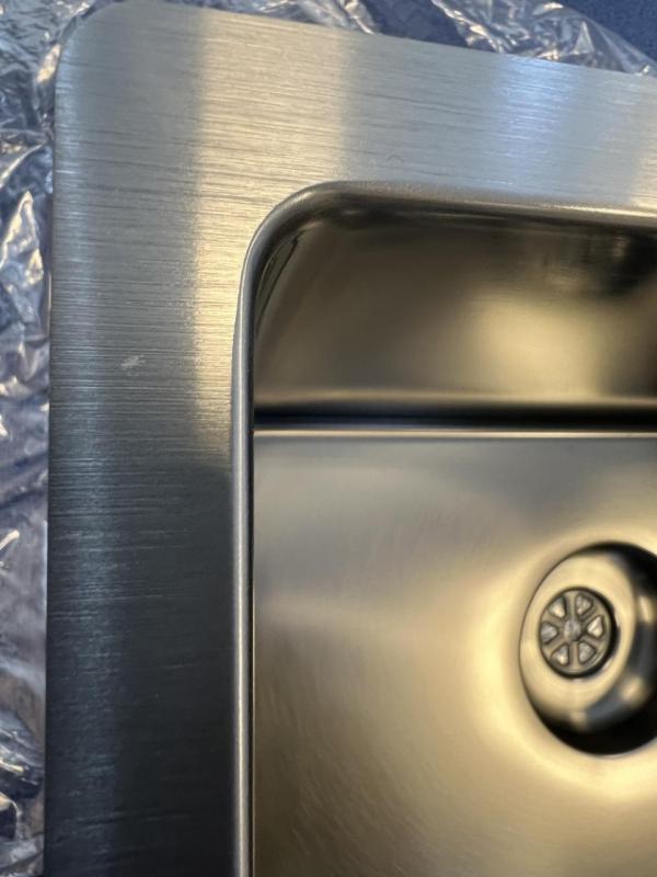 OUTLET Bekrast Pure.Sink Prestige spoelbak 40x40cm PVD Gun Metal 10mm radius onderbouw, vlakbouw, opbouw PPG4040-61