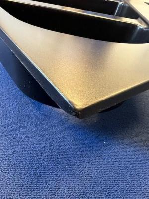 OUTLET LICHT BESCHADIGD Graniteland Amiata Granieten Zwart Hoekspoelbak opbouw 965x496mm met RVS Plug 1208971820