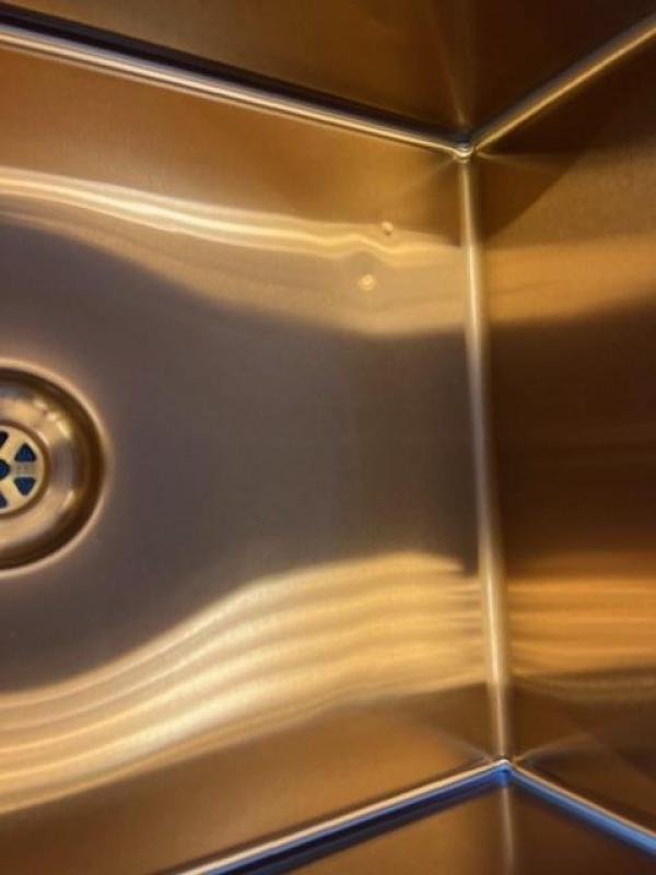 OUTLET Kleine deukjes Pure.Sink Exclusivo Koperen spoelbak met afdruipgedeelte 78x52 cm Tapwing rechts 1208971866