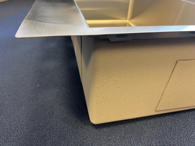 OUTLET Licht bechadigd Aquadesign Vesta RVS Spoelbak 76x49cm Opbouw en Vlakinbouw met Kraangatbank, inclusief RVS Plug en Accessoires - 1208971947