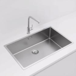 OUTLET Beschadigd Pure.Sink Exclusivo grote RVS spoelbak 70x40 cm 10mm radius onderbouw, vlakinbouw en opbouw 1208972436