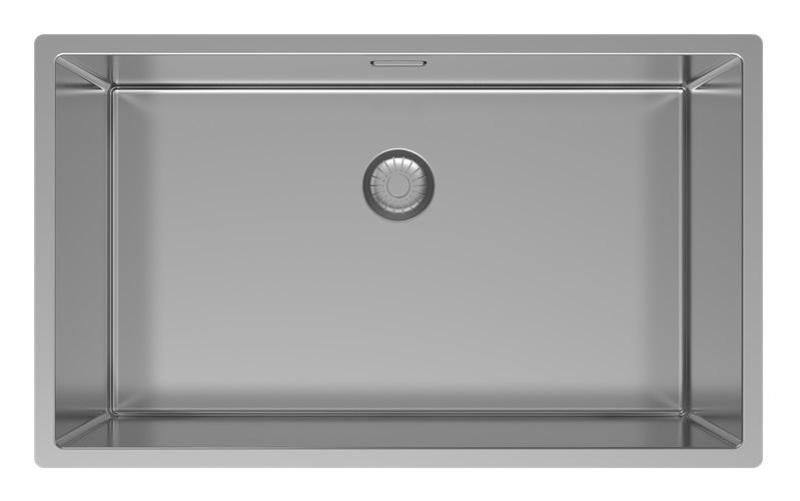 OUTLET Beschadigd Pure.Sink Exclusivo grote RVS spoelbak 70x40 cm 10mm radius onderbouw, vlakinbouw en opbouw 1208972436