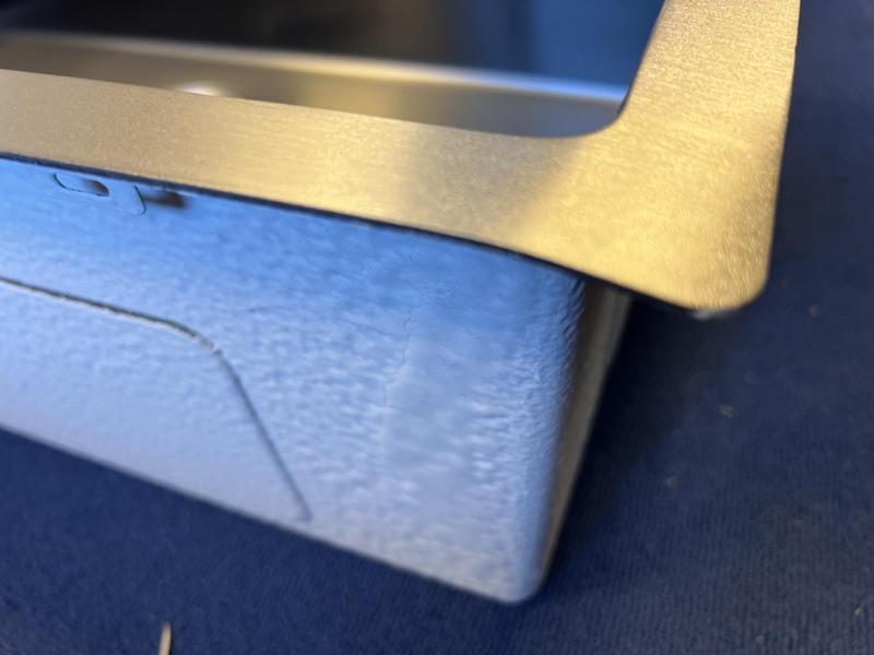 OUTLET Hoeken gebogen Ausmann Turt grote gun metal spoelbak pvd antraciet PVD 79x50mm met kraangat onderbouw vlakbouw en opbouw 1208972569