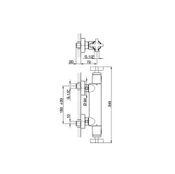 Cisal Barcelona Thermostatisch Opbouw douche Chroom BAT0101021