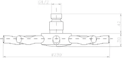 Huber Sun Douchekop 05SO13HCR Chroom