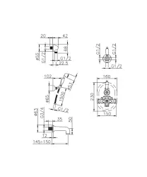 Huber Croisette Inbouwset Badmengkraan Chroom 915.CS01H.CR