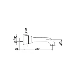Cisal Arcana Ceramic Uitloop 220mm AR00024227