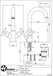 Huber Suite Wastafelmengkraan 23401HCR