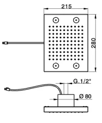 Cisal Drops Regendouche met LED multi kleuren DS016150