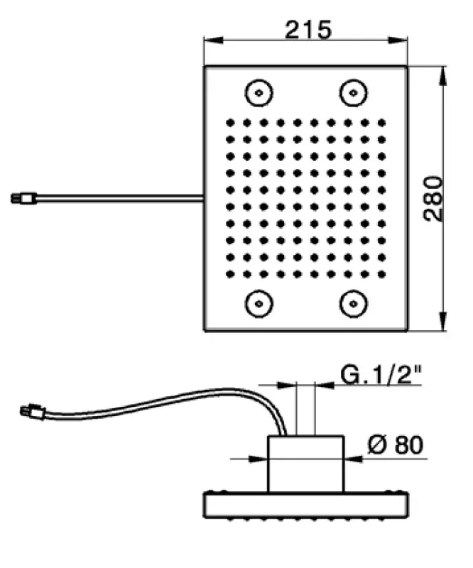 Cisal Drops Regendouche met LED blauw DS016160