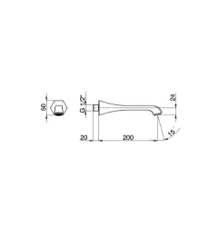 Cisal Cherie baduitloop Chroom CE00024021