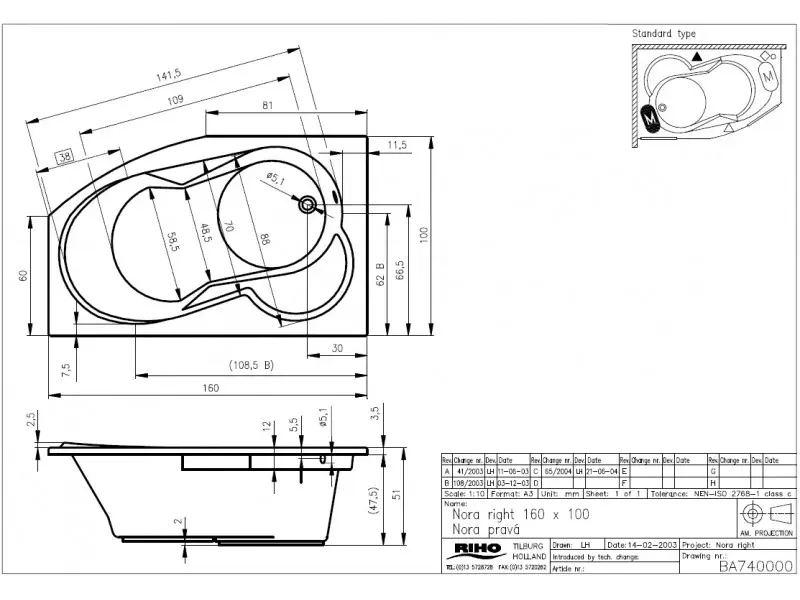 Riho Nora bad links 160x100 wit BA75005