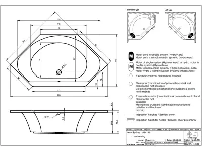 Riho Sydney bad 145x145 wit BA95005