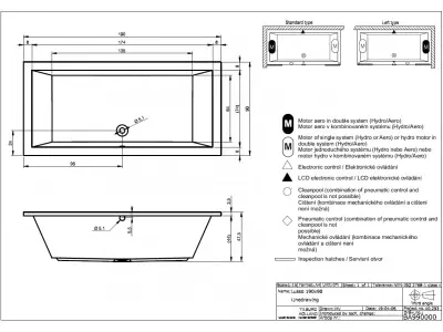 Riho Lusso bad 190x90 wit BA99005