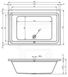 Riho Castello bad 180x120 wit BB77005