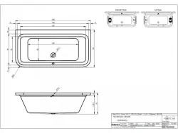 Riho Dimaro bad 180x90 wit BB78005