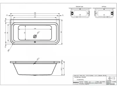Riho Dimaro bad 180x90 wit BB78005