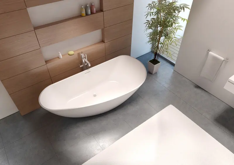 Riho Granada vrijstaand bad 190x90 solid surface wit BS20005