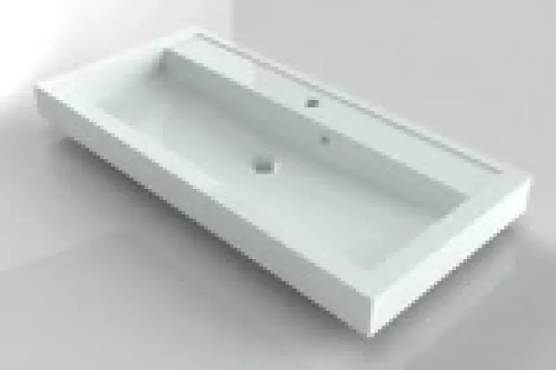 RIHO Bologna wastafel 100x48, 1 kraangat, wit 1541034000