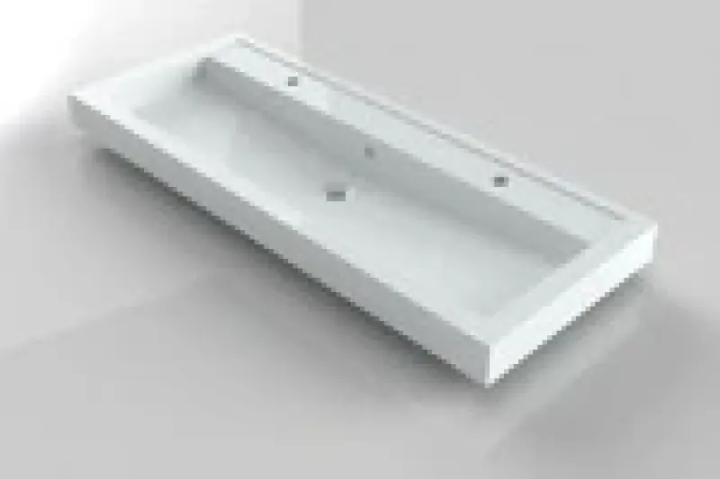 RIHO Bologna wastafel 120x48, 2 kraangaten, wit 1541224000