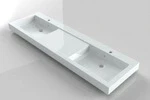 RIHO Andora wastafel 160x48 2 kraangaten wit 1541304000