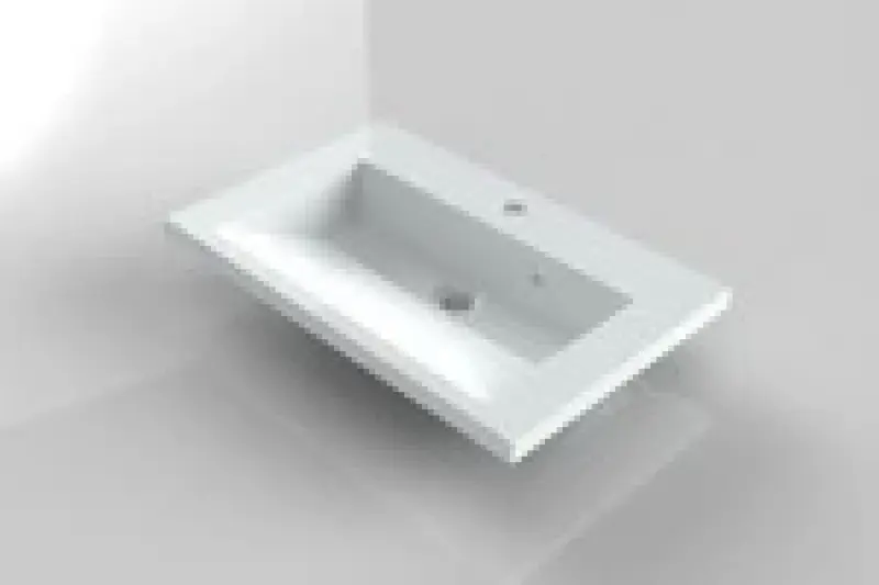 RIHO Eifel wastafel , 60x38, 1 kraangat, wit 1541824000