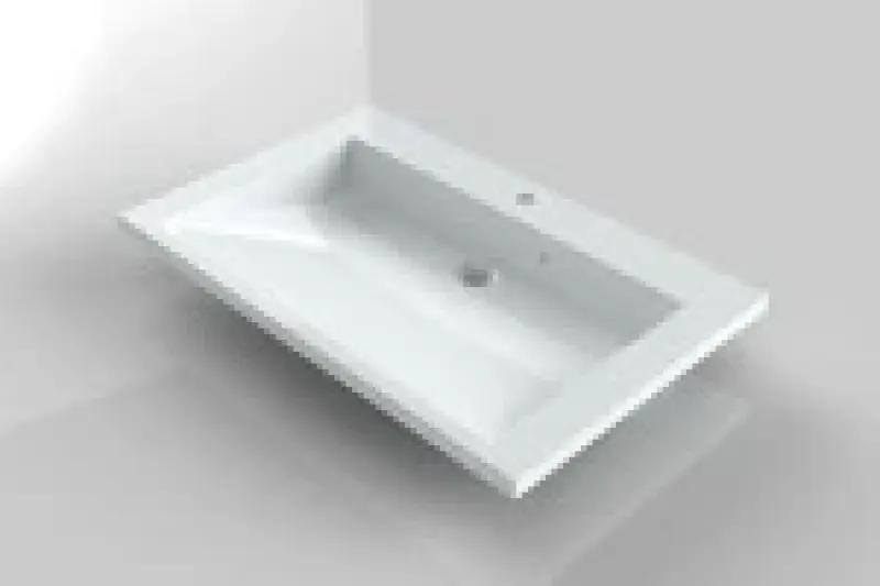 RIHO Elzas wastafel , 100x38, 1 kraangat, wit 1541904000